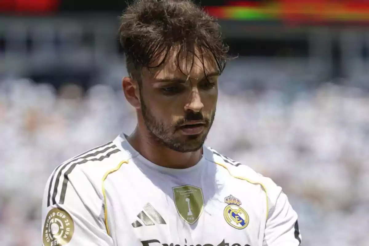 Real Madrid player with a serious expression during a match Real Madrid player with a serious expression during a match