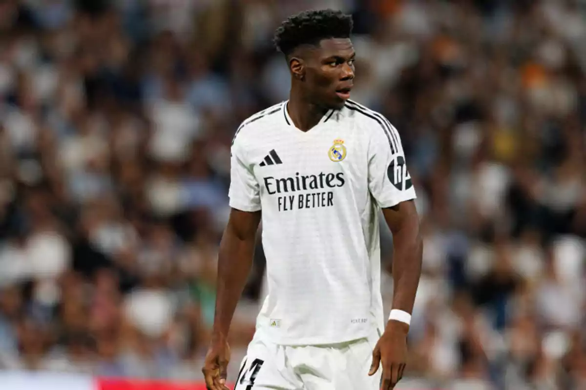Real Madrid soccer player on the field during a match. Real Madrid soccer player on the field during a match.