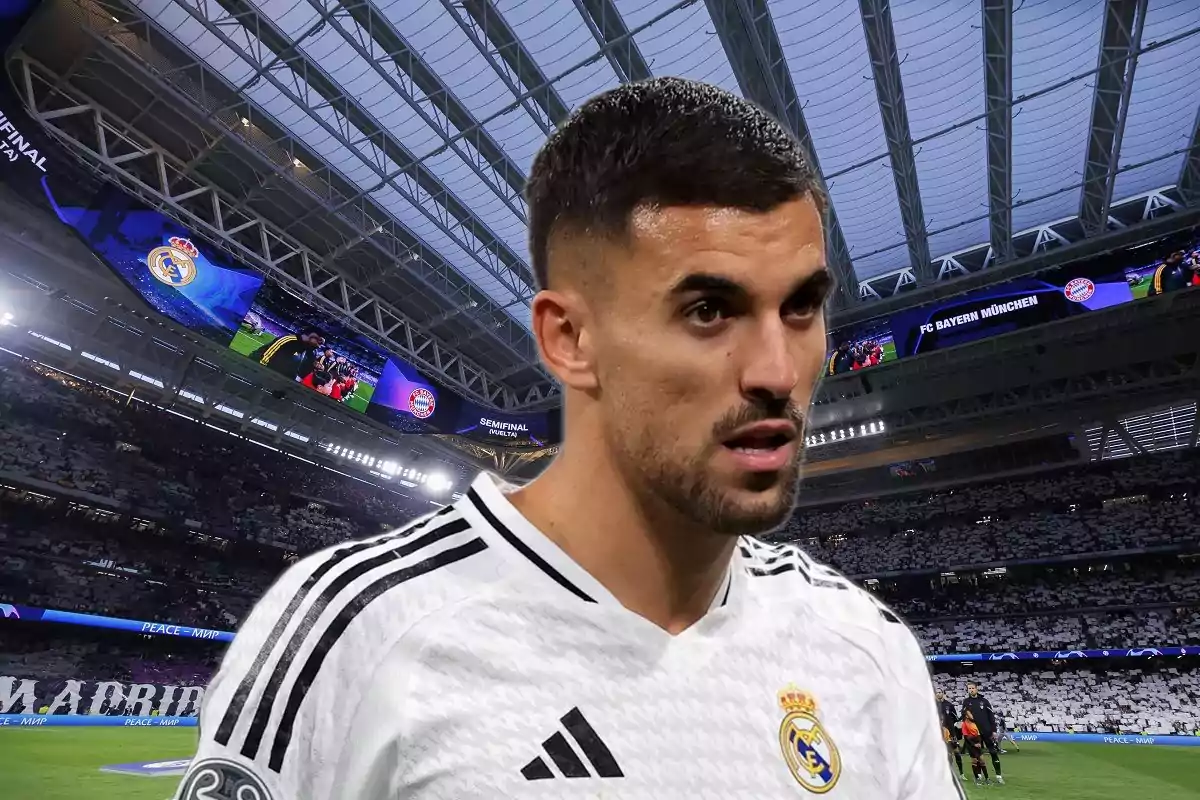 Real Madrid footballer at Santiago Bernabéu stadium during a semifinal match against Bayern Munich