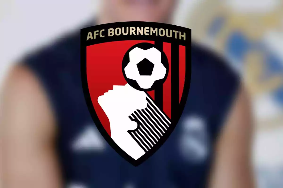 AFC Bournemouth crest with blurred background.