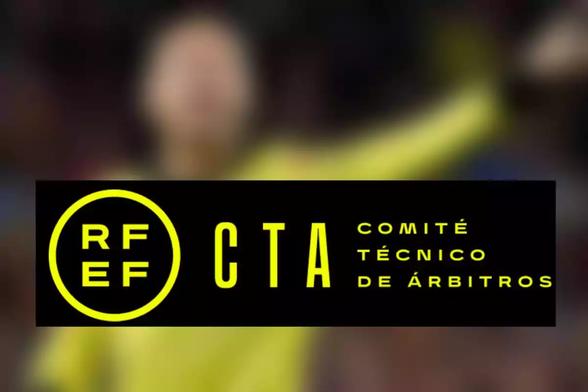 Logotipo del Comité Técnico de Árbitros con las letras RFEF y CTA en amarillo sobre fondo negro.