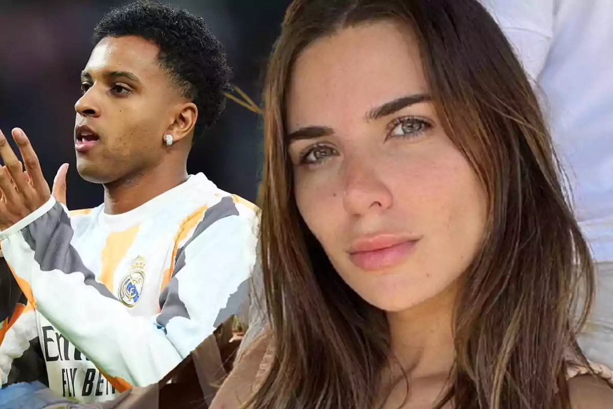 Dos personas en una imagen, una de ellas lleva una camiseta deportiva y la otra es una mujer con cabello largo y suelto.