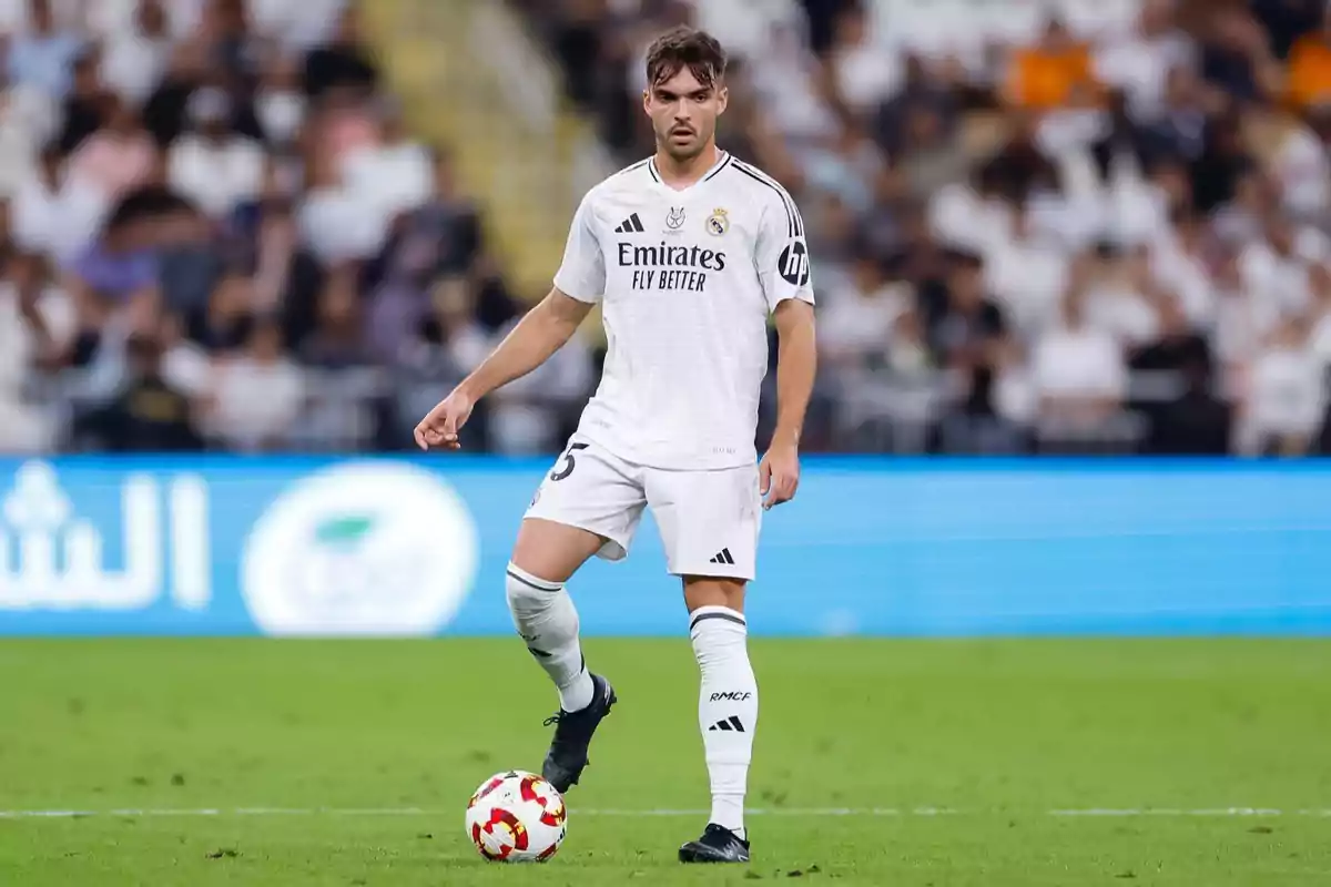 Real Madrid football player on the field during a match.