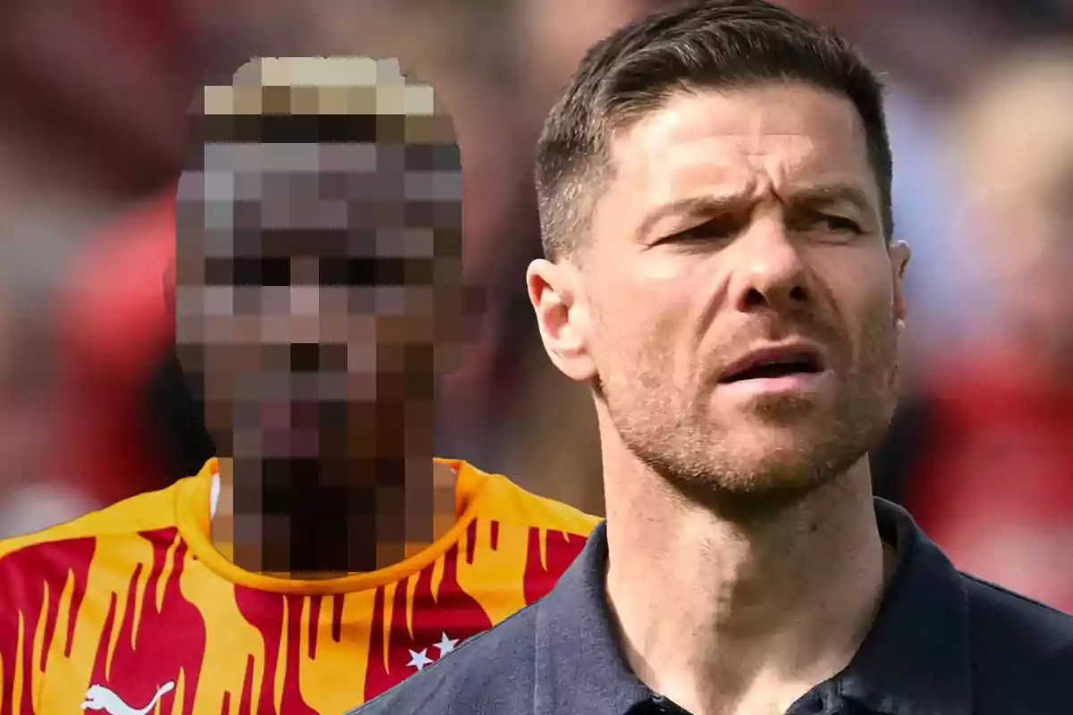 Soccer coach in the foreground with a player in the background whose face is pixelated