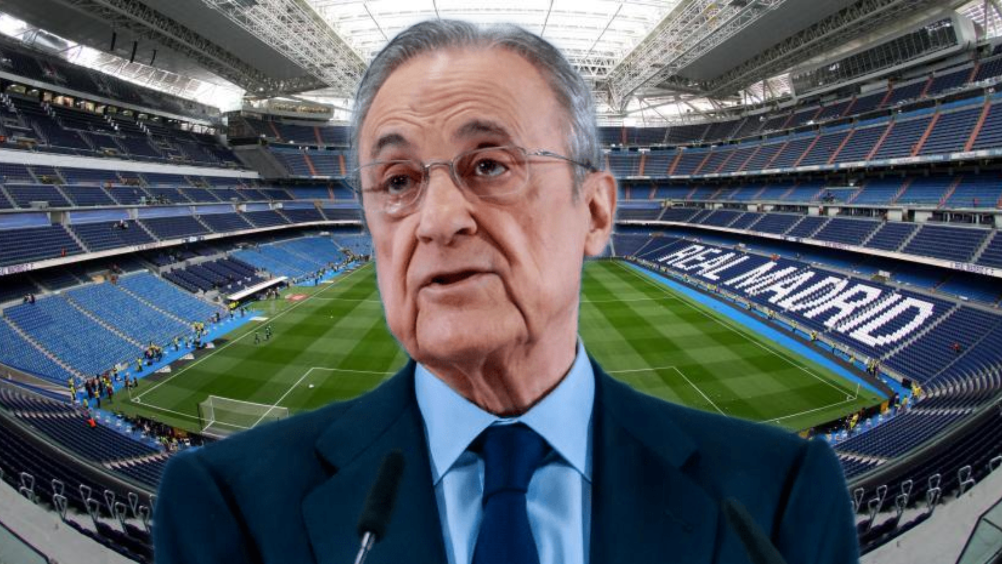 370 millones más para el Santiago Bernabéu y Florentino Pérez saca  pecho: Lo de guardar el césped es un invento mío