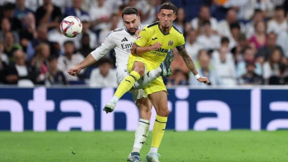 Dani Carvajal, en el momento de su lesión, el pasado 5 de octubre, en el partido del Madrid ante el Villarreal.