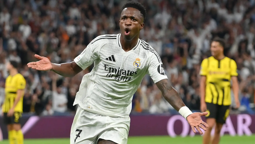 Vinícius en la remontada contra el Borussia Dortmund